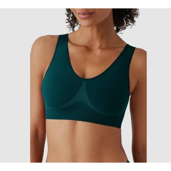 Wacoal Other - Wacoal B-Smooth Seamless Bralette Dark Green Removable Pads 835275 38 XL